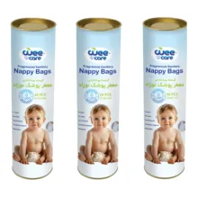 کیسه بهداشتی پوشک وی کر مدل Nappy Bags قوطی 3 بسته 24 عددی