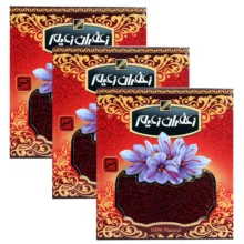 زعفران سرگل درجه یک زعیم – 4.608 گرم بسته 3 عددی