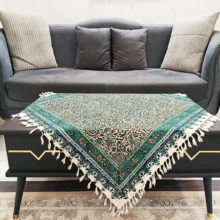 رومیزی قلمکار مدل گل اناری