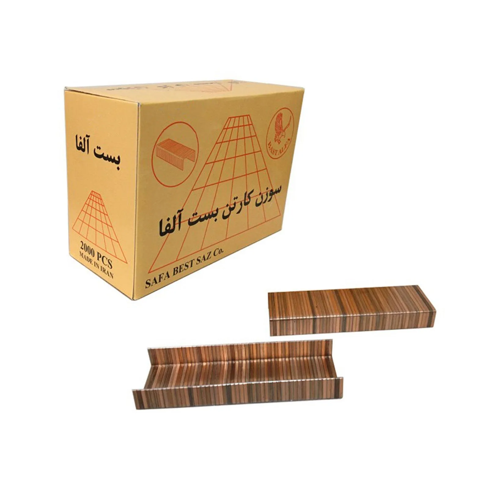 سوزن منگنه کارتن بست آلفا مدل 33/15 بسته 2000 عددی
