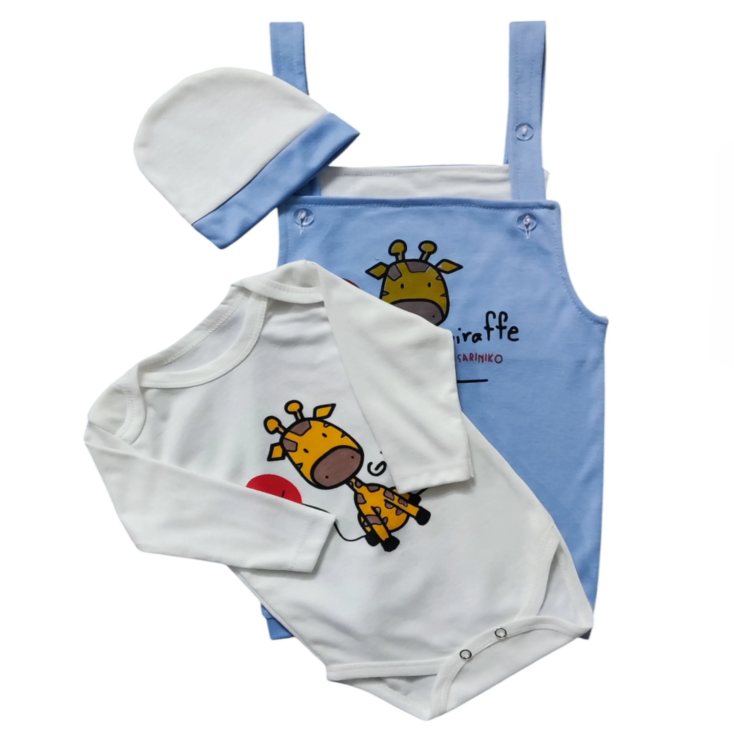 ست 3 تکه لباس نوزادی سرینیکو مدل Mini giraffe کد M420