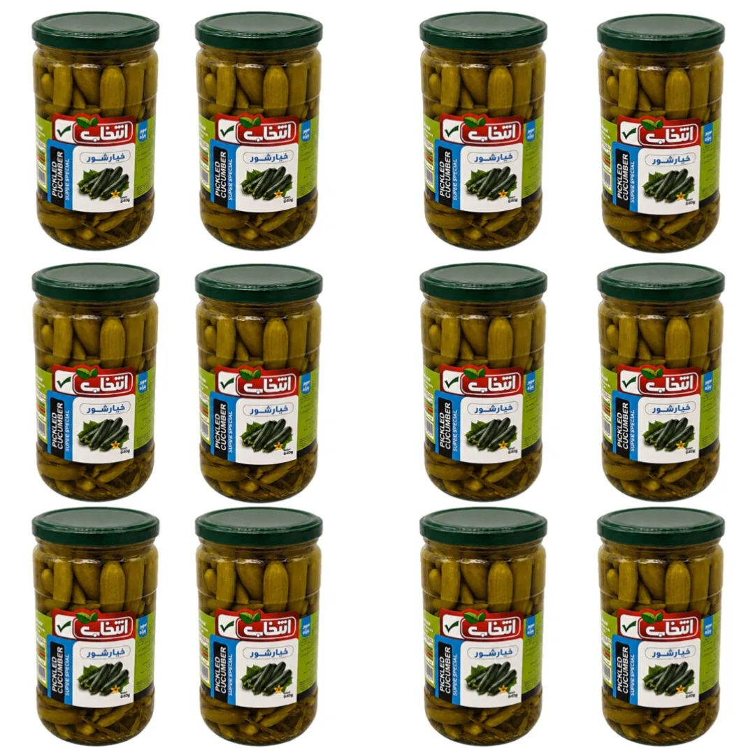 خیارشور سوپر ویژه انتخاب - 640 گرم بسته 12 عددی