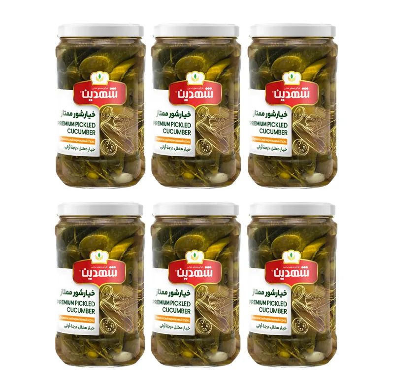 خیارشور ممتاز شهدین - 660 گرم بسته 6 عددی