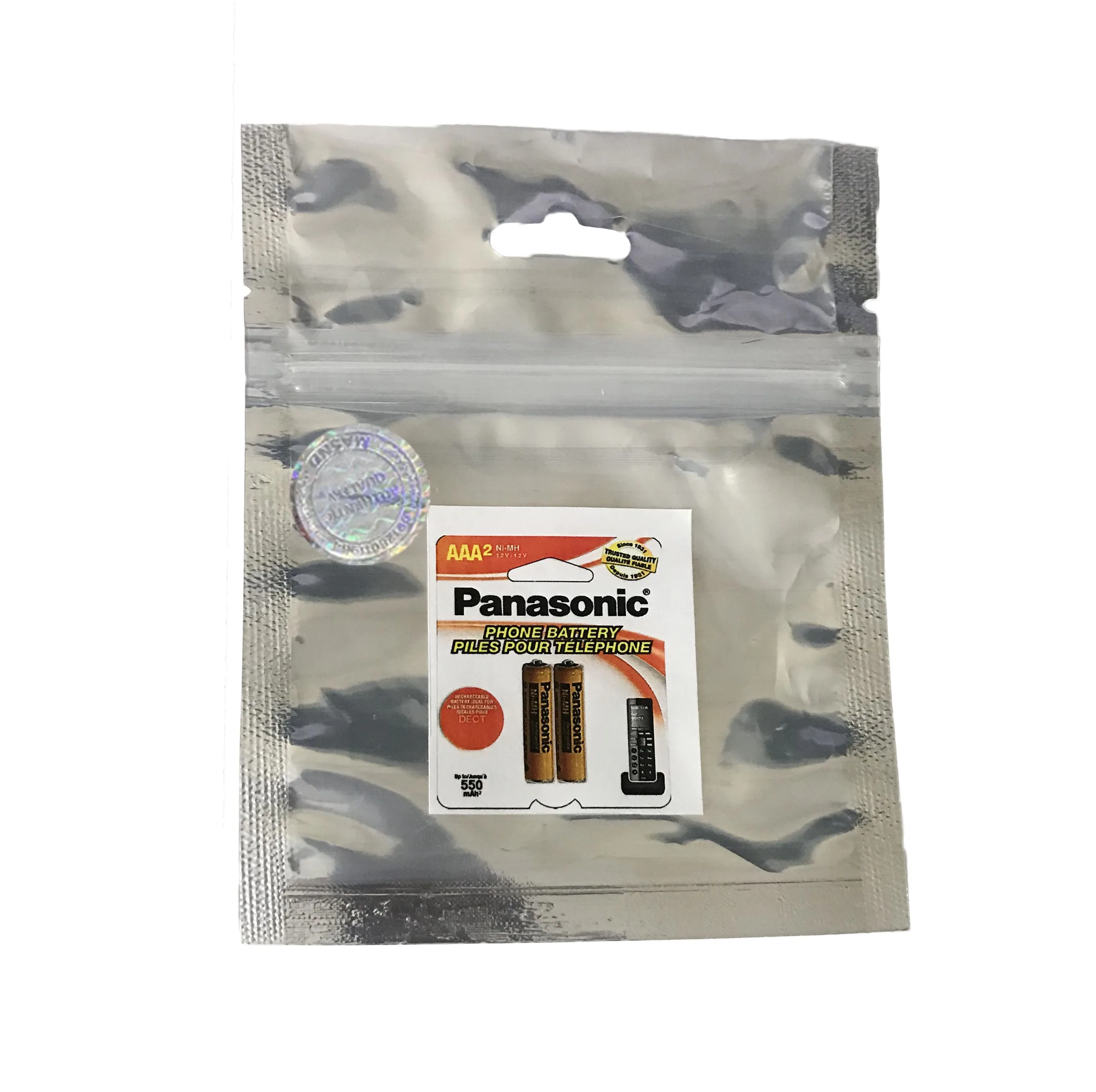 باتری نیم قلمی قابل شارژ تلفن بی سیم پاناسونیک مدل Ni-MH/HHR-55AAAB HRMR03 بسته دو عددی