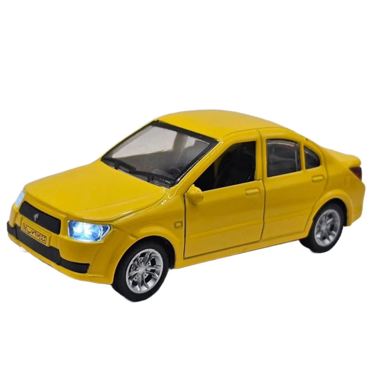 ماکت ماشین بازی ناب سل مدل دنا فلزی موزیکال چراغدار عقب کش کد DENA metal toy car, musical, with lights, pull-back