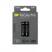 باتری تلفن نیم قلمی جی پی مدل GP AAA REACHARGABLE 800mAh بسته 2 عددی