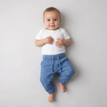 شلوار نوزادی لوپیلو مدل موسلین پارچه ای baby hose