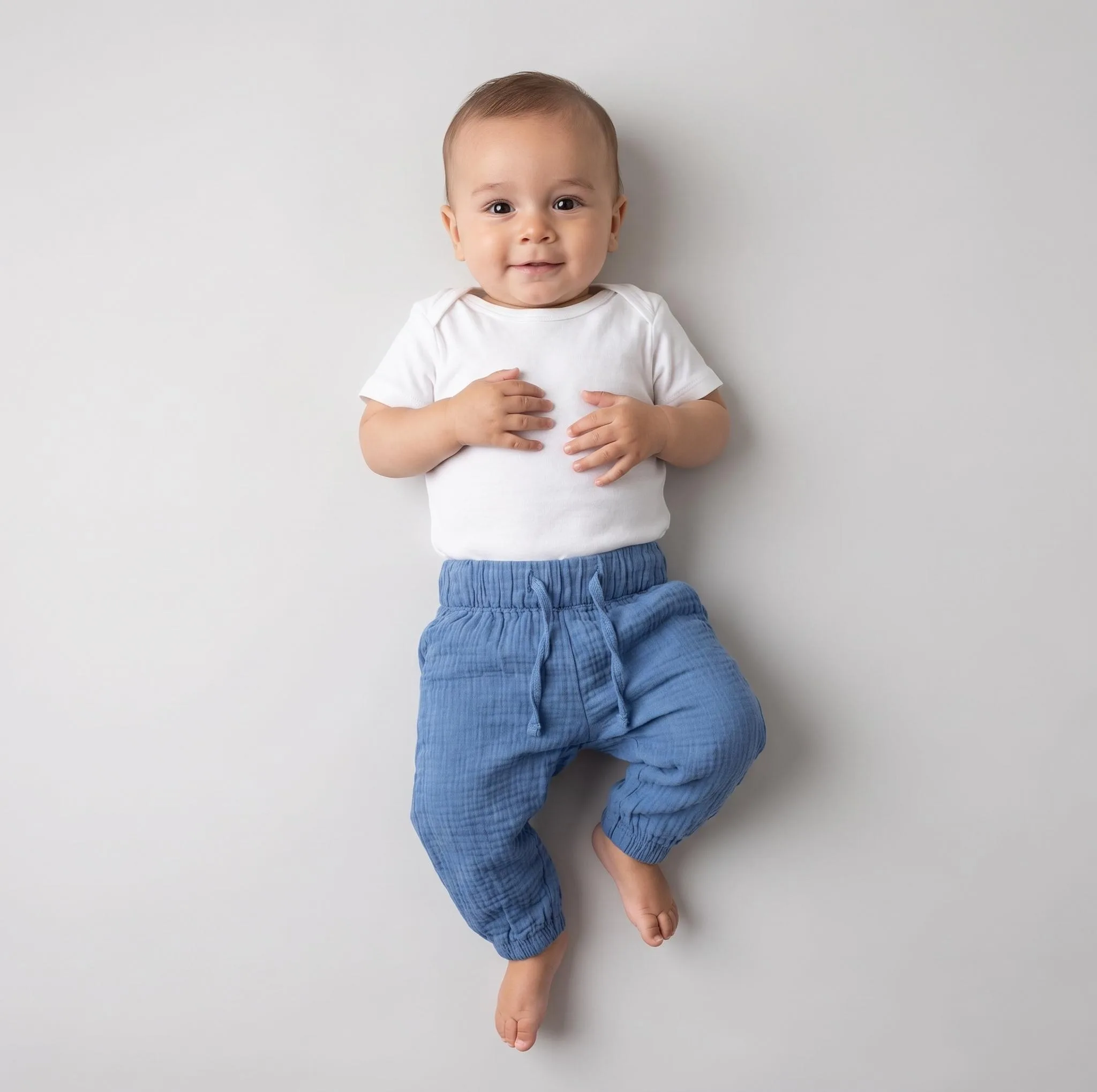 شلوار نوزادی لوپیلو مدل موسلین پارچه ای baby hose