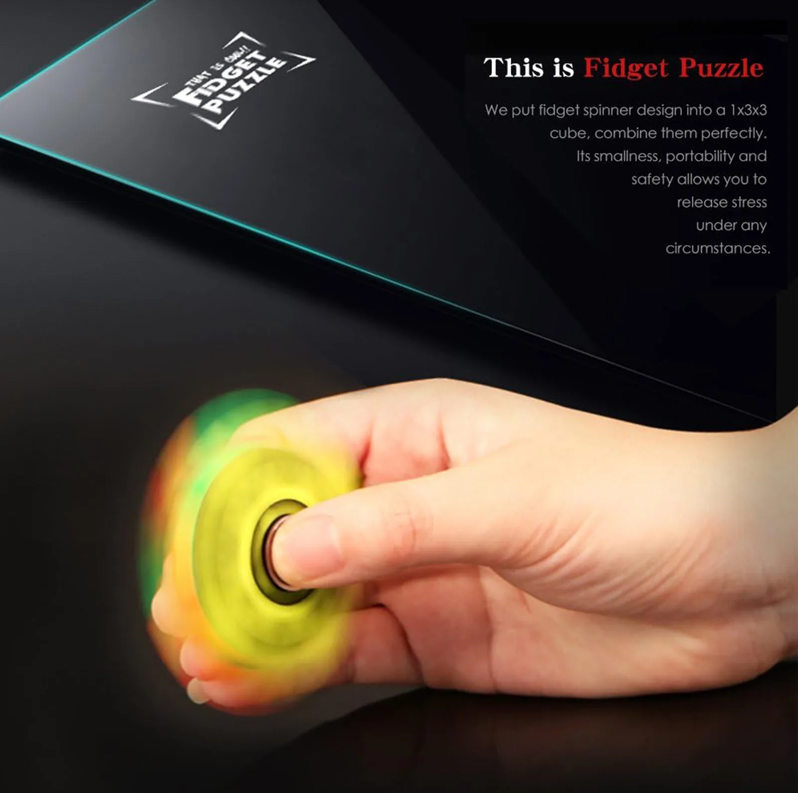 مکعب روبیک چی ای مدل اسپینری کای وای 3×3×1 QY Fidget Spinner rings