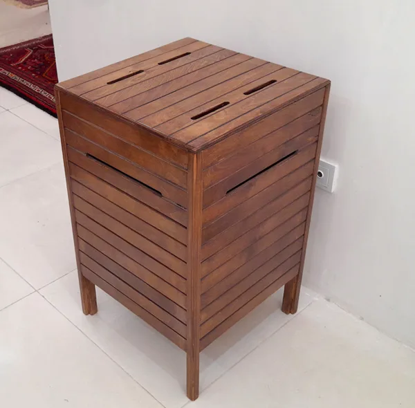 سبد رخت چرک مدل چوبی