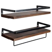 شلف دیواری مدل Wooden بسته 2 عددی
