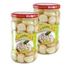 ترشی سیر مروارید پاستوریزه ممتاز صالحی – 650 گرم مجموعه 2 عددی