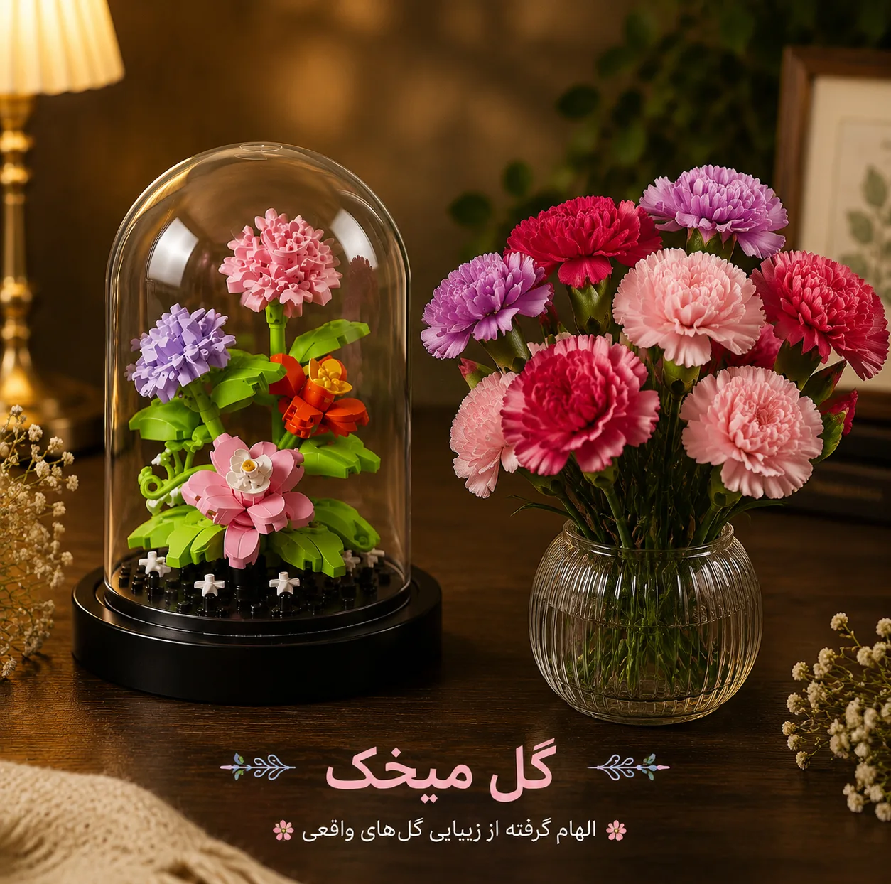 ساختنی 302 تکه مدل مزرعه گل میخک کد 7241