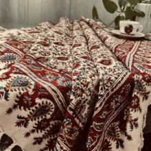 رومیزی قلمکار مدل بته جقه اصفهان سایز 100*100