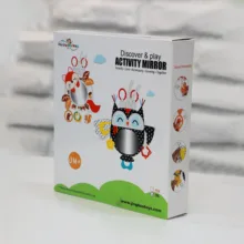 آویز تخت کودک مدل آینه دار طرح جغد happy monkey