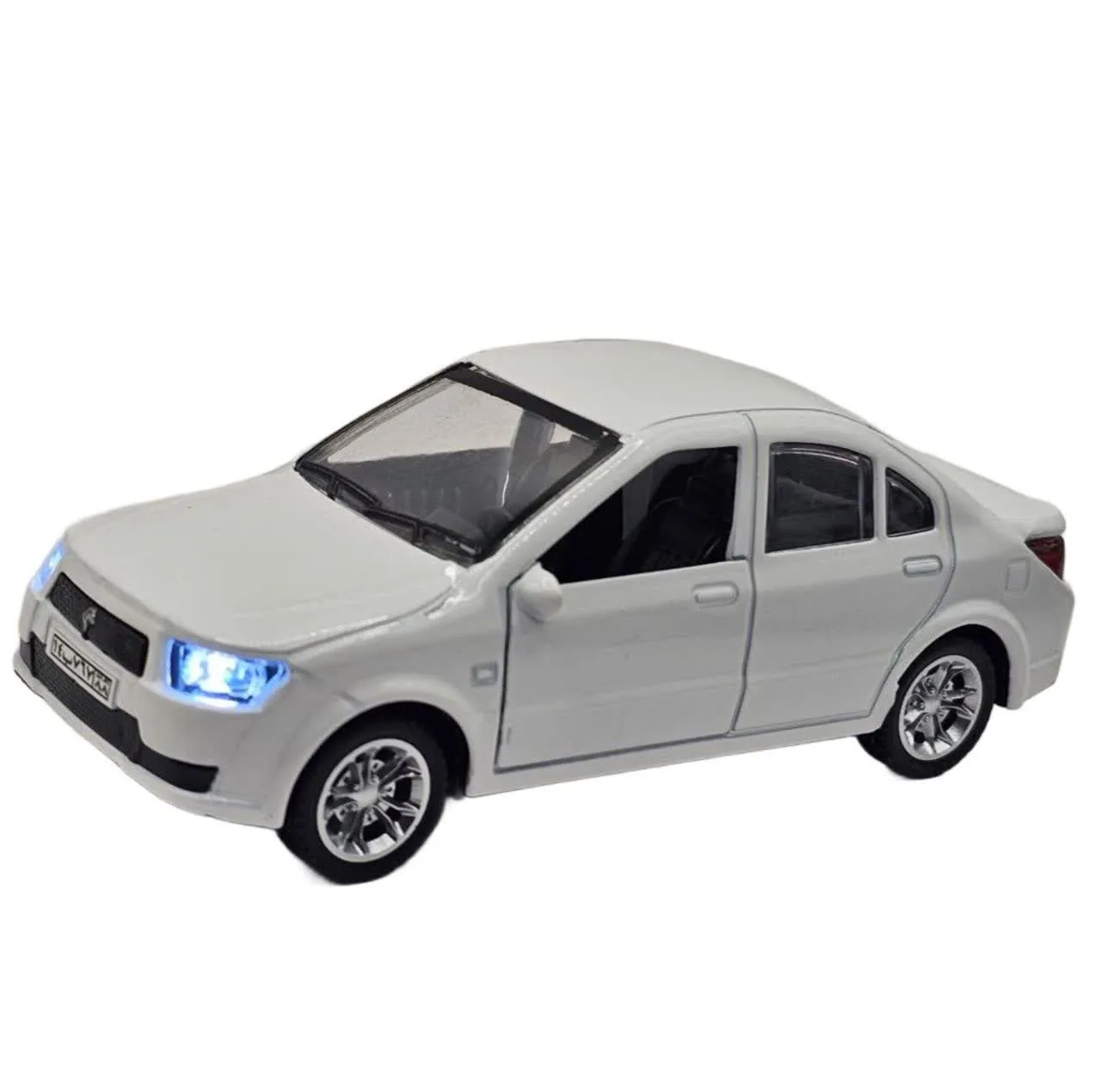 ماکت ماشین بازی ناب سل مدل دنا فلزی موزیکال چراغدار عقب کش کد DENA metal toy car, musical, with lights, pull-back
