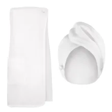 حوله استخری مدل دکلته کد 221    سایز 136×80 سانتی‌متر به همراه حوله کلاهی