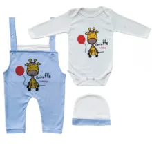ست 3 تکه لباس نوزادی سرینیکو مدل Mini giraffe کد M420