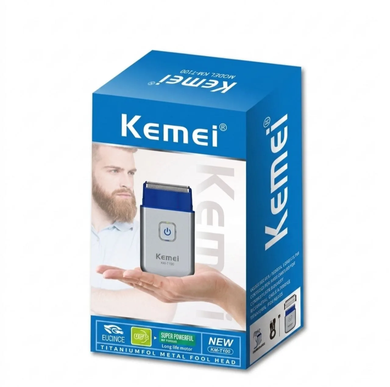 ماشین اصلاح موی صورت شارژی کیمی مدل KM-T100