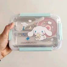 ظرف غذا کودک مدل سه محفظه کد CINNAMOROLL