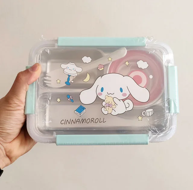 ظرف غذا کودک مدل سه محفظه کد CINNAMOROLL