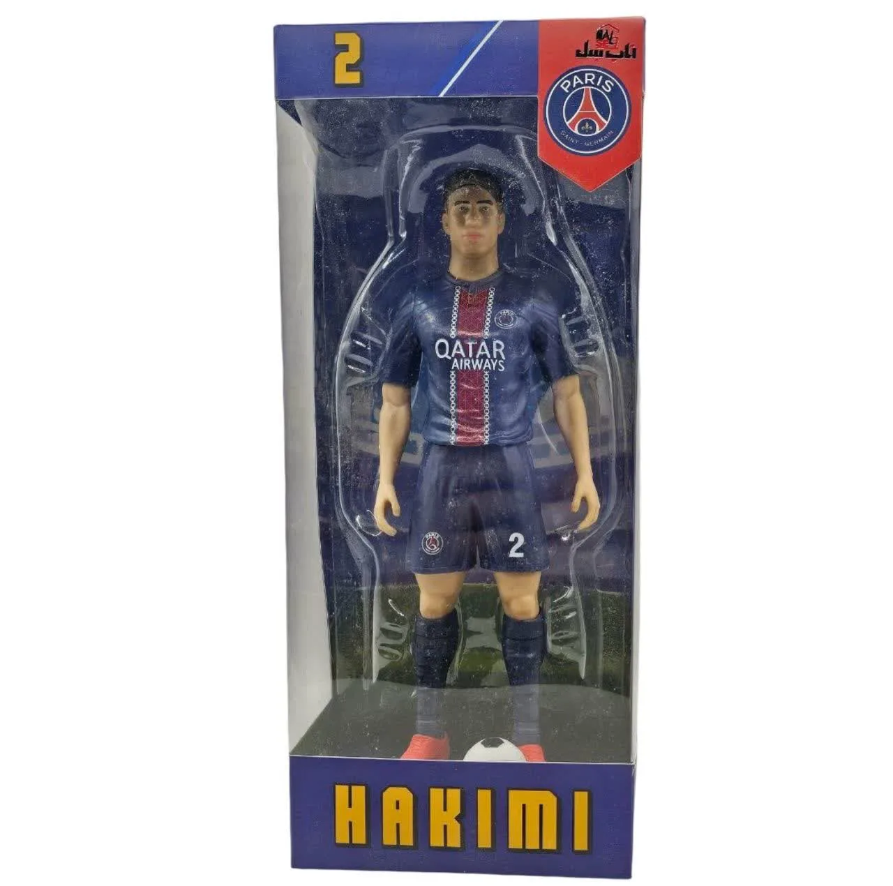 فیگور ناب سل مدل اشرف حکیمی با پیراهن تیم پاریسن ژرمن کد HAKIMI NAAB017 ارتفاع 20 سانتیمتر