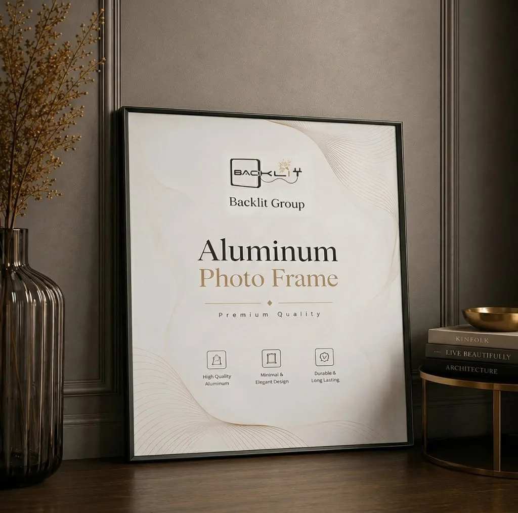 قاب عکس بکلیت مدل آلومینیومی AL-S5050 سایز 50×50 سانتی متر