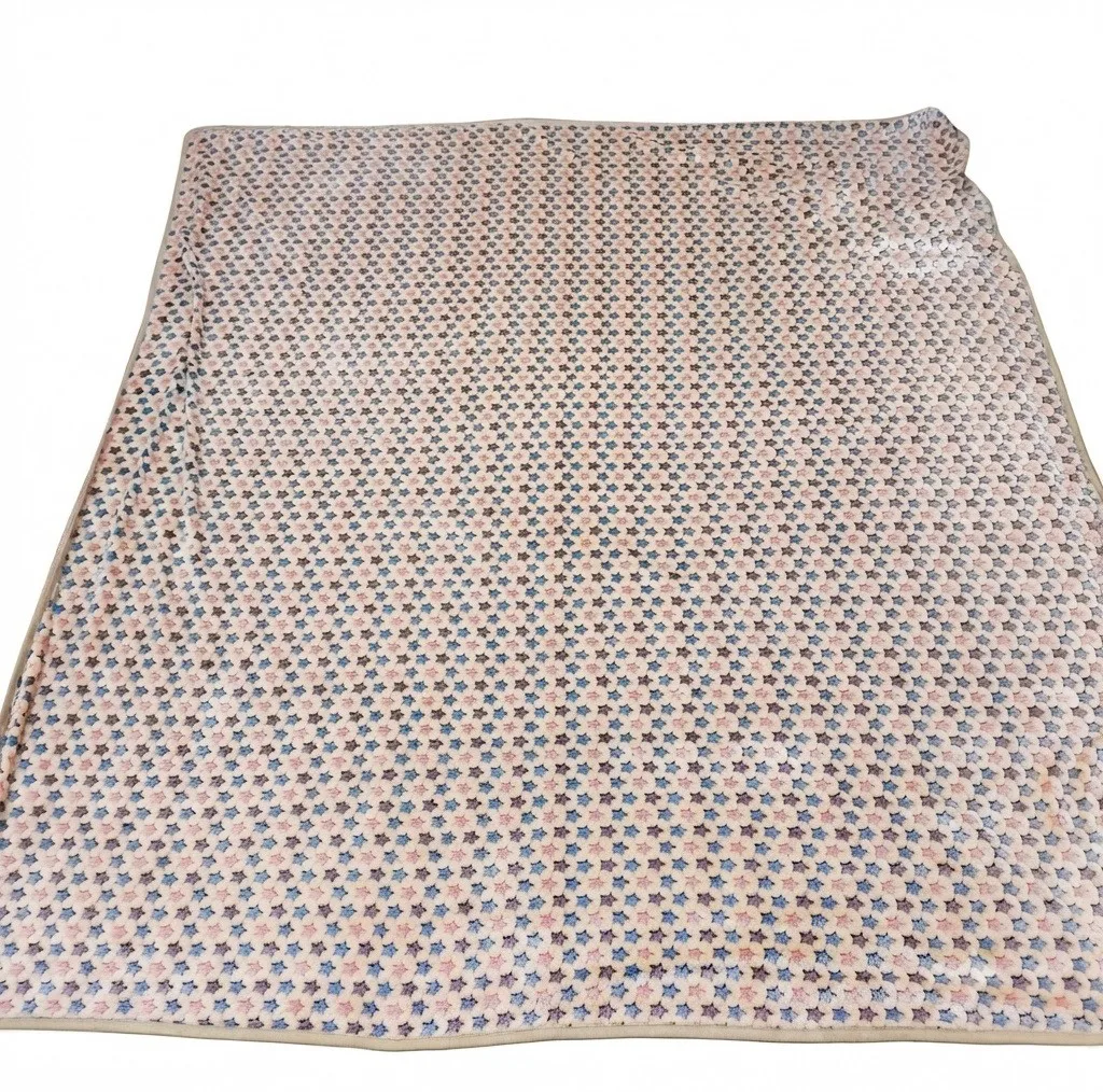 پتو مسافرتی 2 نفره مدل ژله ای طرح پر ستاره سایز 240x220 سانتیمتر