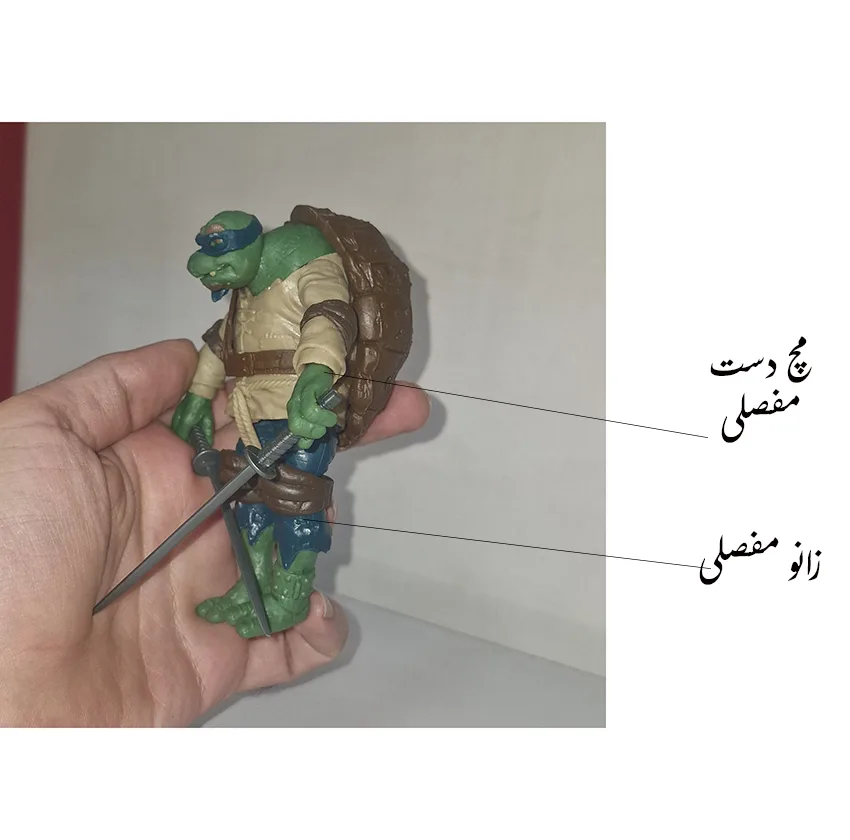 فیگور طرح نینجا مدل سلاح دار جنگجو کد 01 ارتفاع 13 سانتیمتر