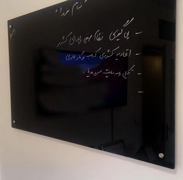 تخته وایت برد شیشه‌ ای عکسنگ مدل AXANG -1280 سایز 120x80 سانتی متر