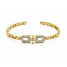 دستبند النگویی زنانه مدل نیلوفر