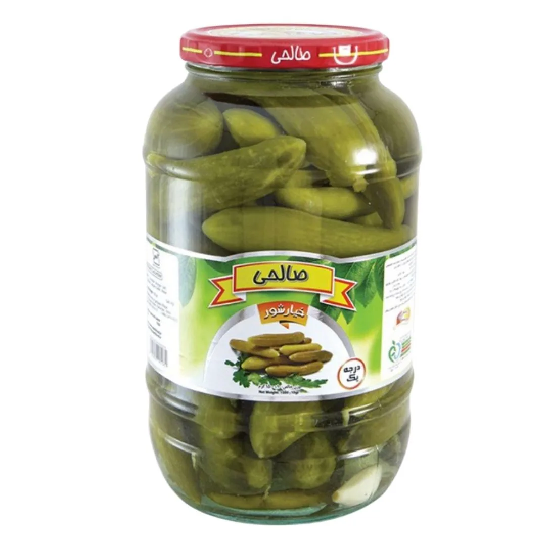 خیارشور پاستوریزه صالحی - 1300 گرم مجموعه 6 عددی