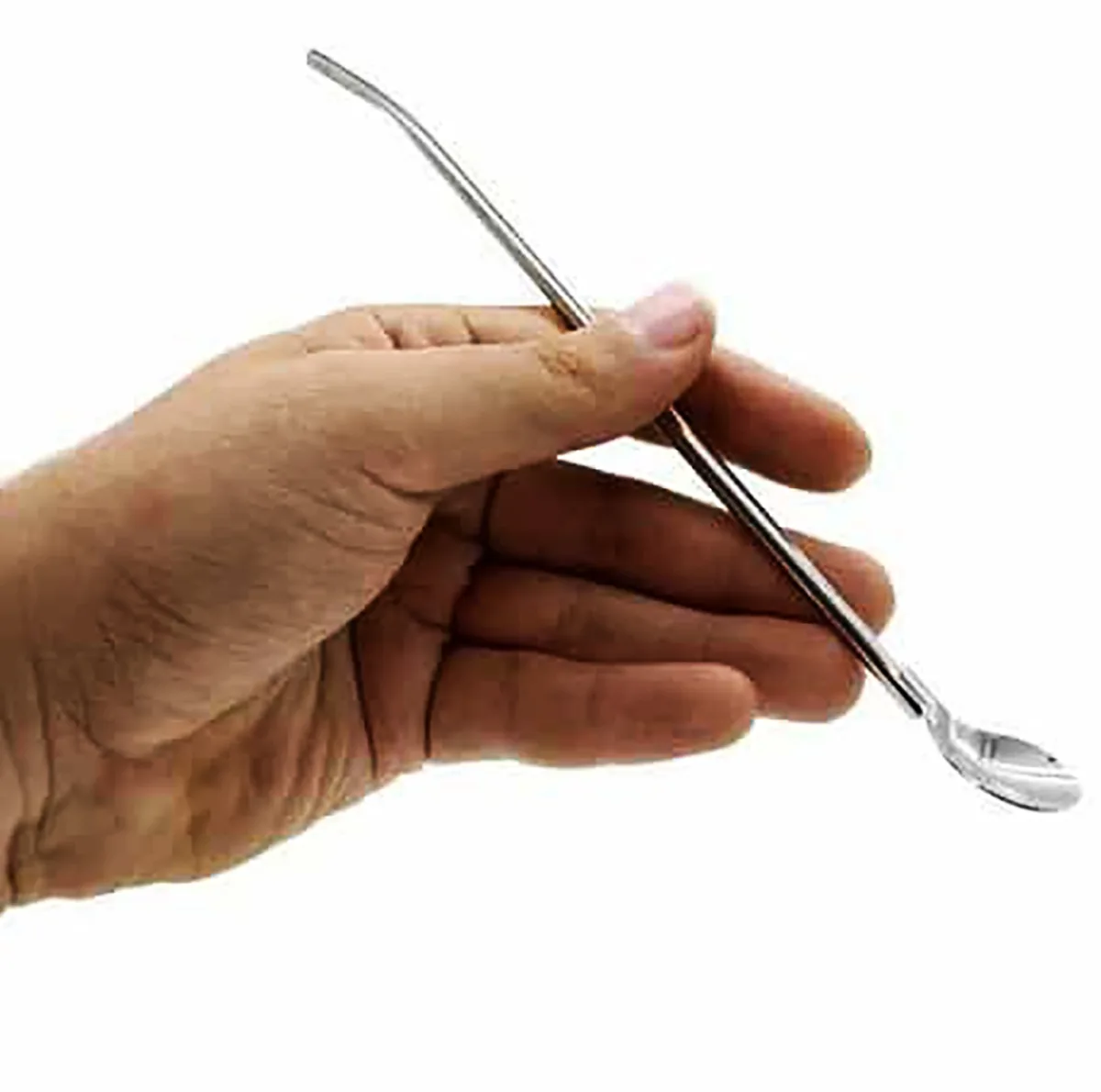 قاشق شربت خوری مدل نی دار طرح مارپیچ کد 02 مجموعه 6 عددی