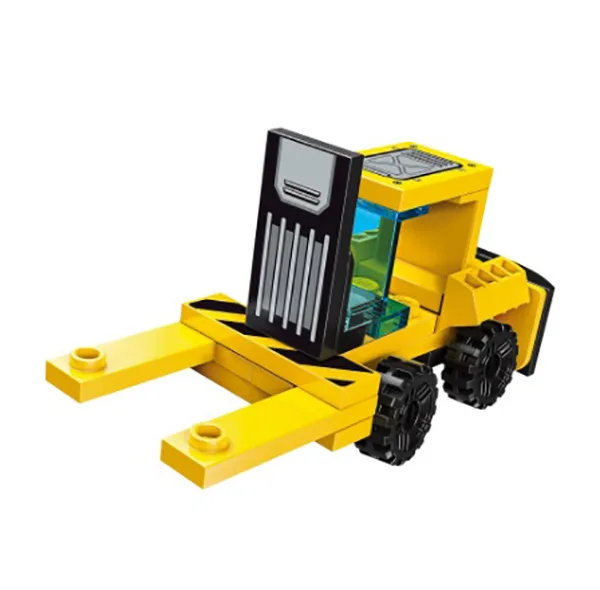 ساختنی 25 تکه مینیسو مدل Construction Vehicles Building Blocks طرح لیفتراک
