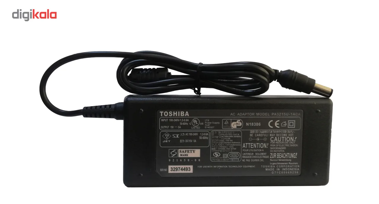 شارژر لپ تاپ 15 ولت 5 آمپر مدل PA3215U-1ACA
