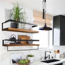 شلف دیواری مدل Wooden بسته 2 عددی