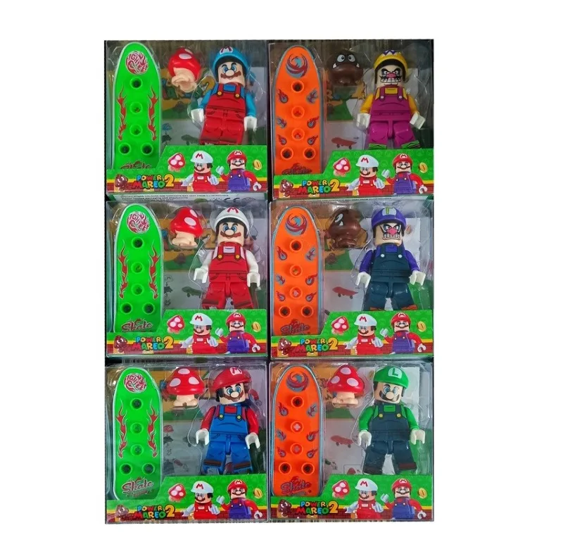 اکشن فیگور طرح ماریو مدل mario 32-23  ارتفاع 8 سانتی‌متر مجموعه 6 عددی
