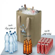 کیف یخدان کمپینگ مدل ICED با جنس برزنت و گنجایش 20 لیتر، با دو بند مناسب سفر و کمپ