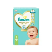 پوشک بچه پمپرز مدل premium care سایز ۶ بسته ۳۸ عددی