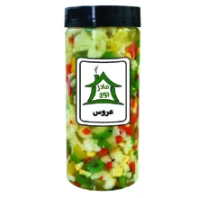 ترشی عروس و بندری و بادمجان خونه مادرجون - 2100 گرم بسته 3 عددی