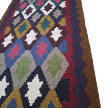 گلیم دستباف 2 متری طرح اردبیل مدل ستاره زمینه قرمز لاکی