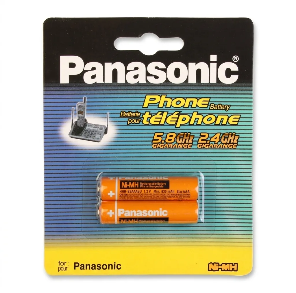 باتری نیم قلمی قابل شارژ پاناسونیک مدل HHR-3MRT-830 بسته 2 عددی