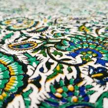 رومیزی قلمکار مدل گل اناری