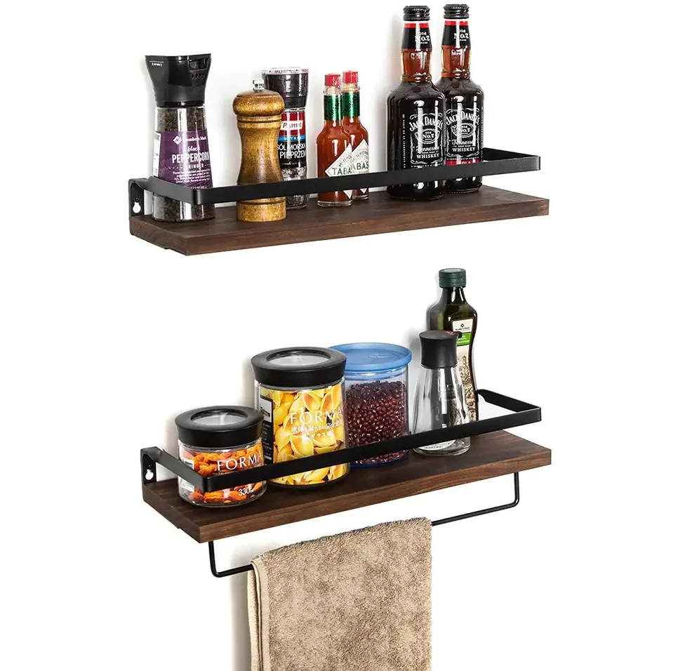 شلف دیواری مدل Wooden بسته 2 عددی