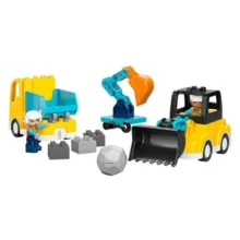 لگو 22 تکه سری دوپلو مدل Construction Vehicles کد 10475