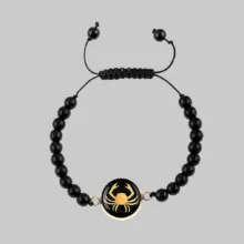دستبند سنگی زنانه زرمان مدل نماد ماه تیر CBM-O-B04