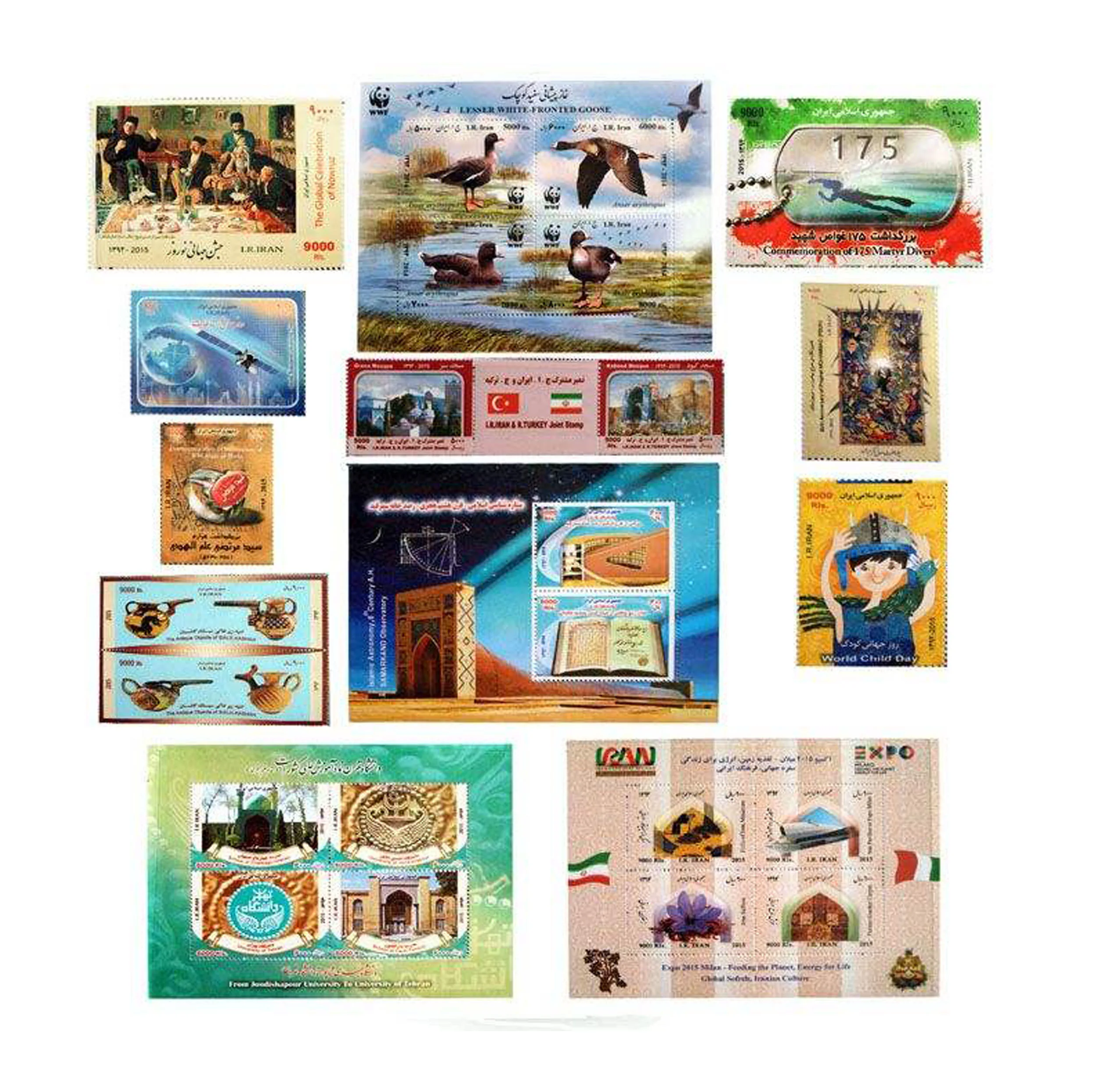 تمبر یادگاری مدل سال 1394 کد N6 مجموعه 25 عددی