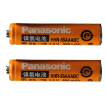 باتری نیم قلمی قابل شارژ پاناسونیک مدل HHR-55AAABC ظرفیت 550 میلی آمپر ساعت بسته 2 عددی