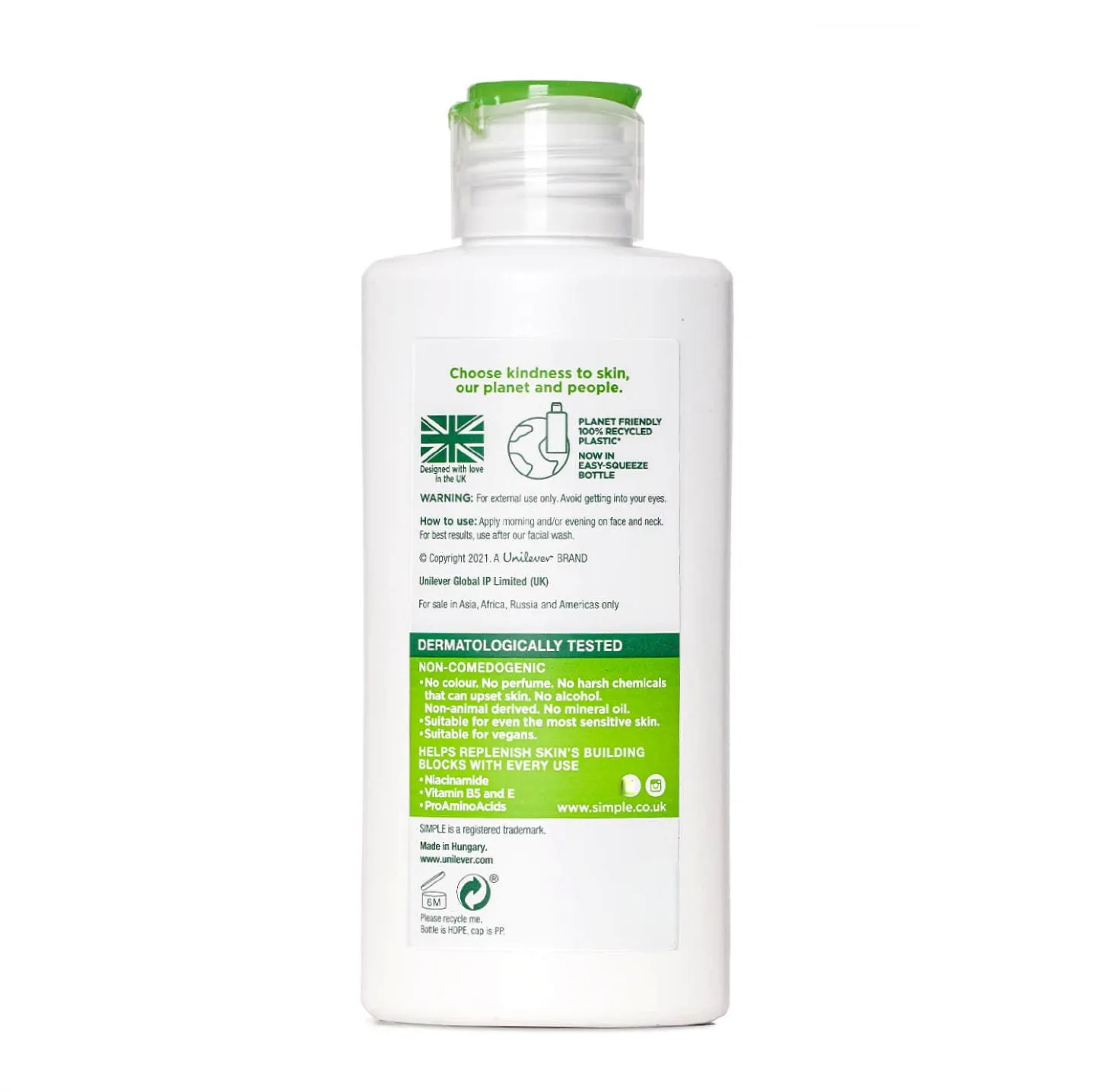 کرم آبرسان سیمپل مدل Skin Smoothing Actives حجم 125 میلیلیتر