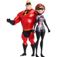 اکشن فیگور طرح آقا و خانم شگفت انگیز مدل Elastigirl و Mr Incredible ارتفاع 9 سانتیمتر مجموعه 2 عددی